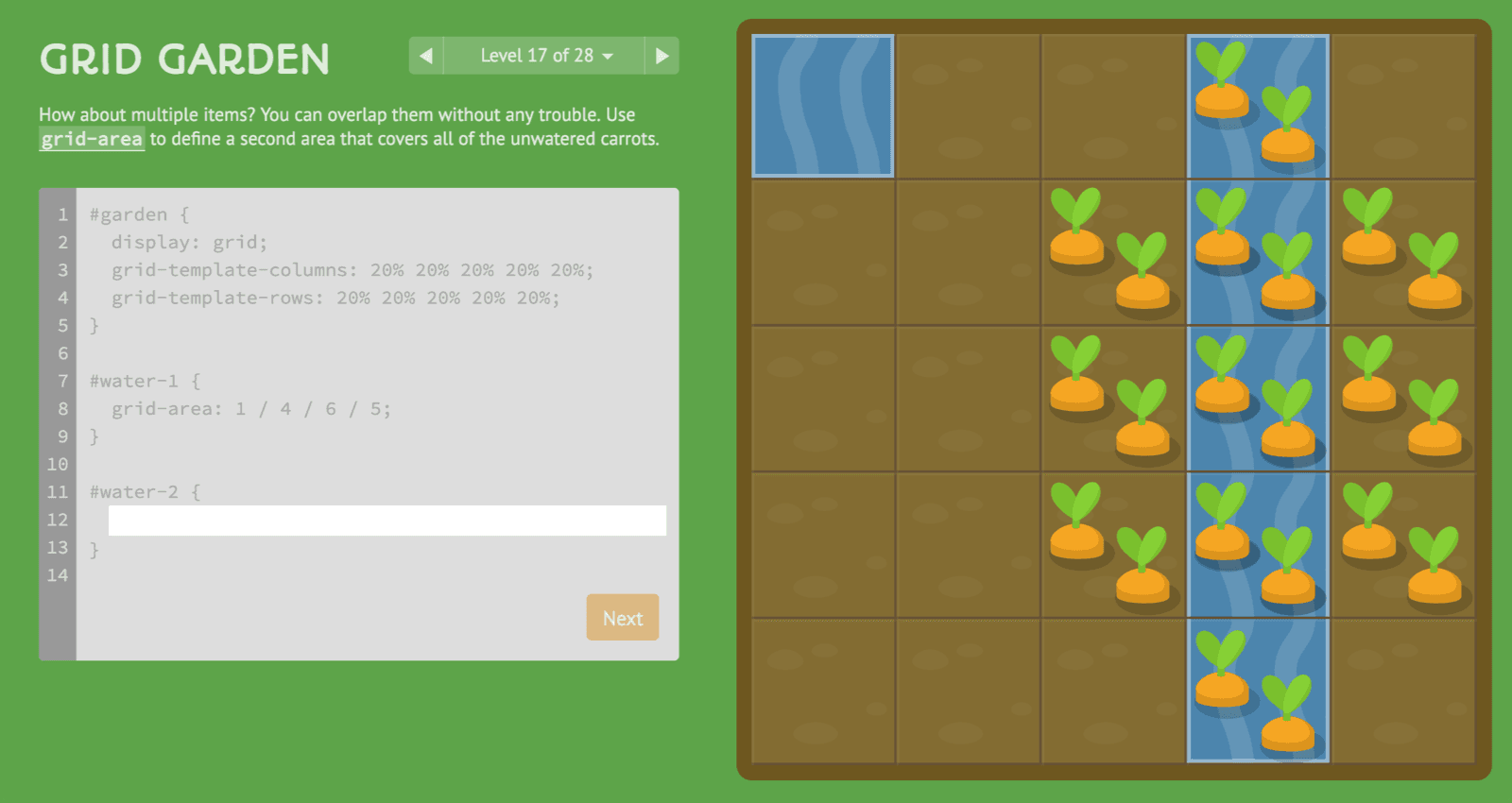 Grid Garden - A game for learning CSS grid